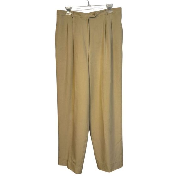 Talbots Women’s 100% Silk Dress Pants Sz. 16 Pleated Lined Professional - Picture 1 of 7
